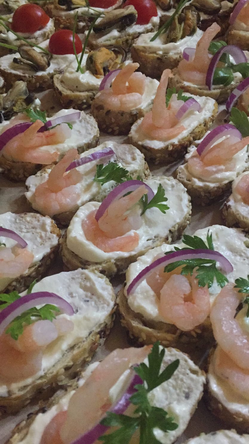 Canapes Camaron Detalle